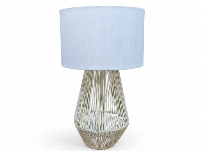 Woven Faux Rattan Table Lamp