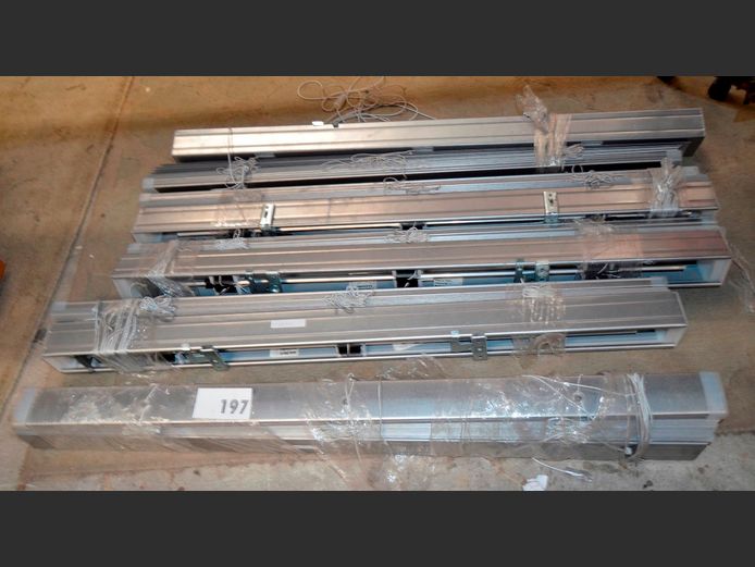 LOT OF 5: GREY ALUMINIUM BLINDS, 84cm Wide