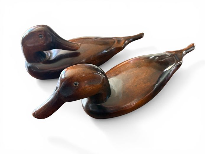 Hand Carved Wooden Duck Ornament