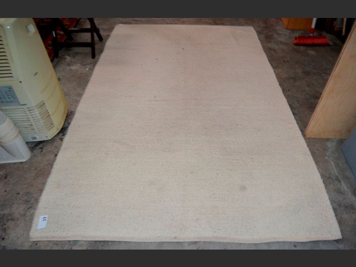 CREAM WOOL CARPET, 220 x 150cm