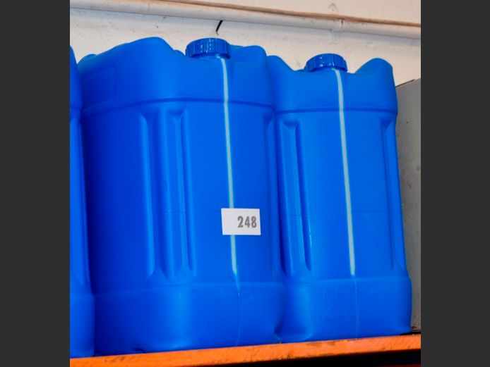 PAIR BLUE 20 LITRE PLASTIC CONTAINERS