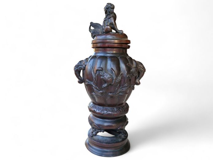 19th Century Japanese Bronze Censer Meiji Period