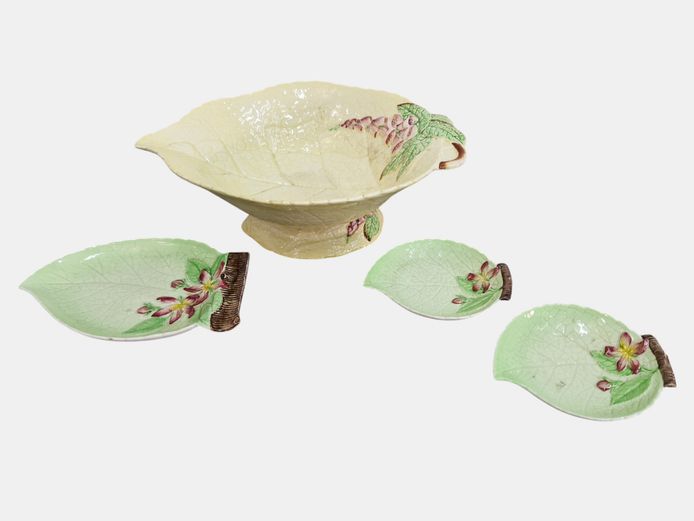 Carlton Ware Foxglove Leaf Serving Bowl & Dishes
