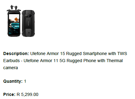 SILVER PALLET OF STOCK (NOT TESTED) TOTAL RETAIL VALUE: R 49,193.00