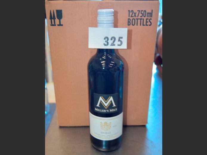 LOT OF 12 x 750ml BOTTLES MILLERS MILE 2014 SHIRAZ [Condition of contents unknown]