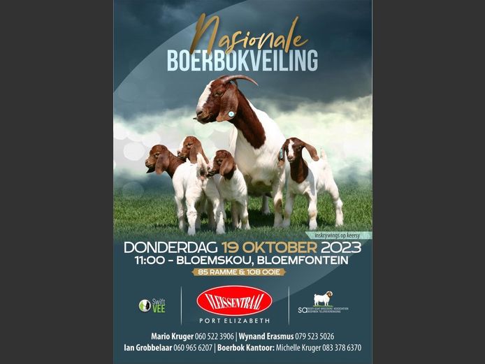 NASIONALE BOERBOKVEILING