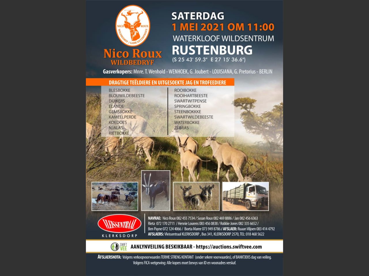 NICO ROUX GAME AUCTION | SwiftVEE | South Africa’s Leading Online ...