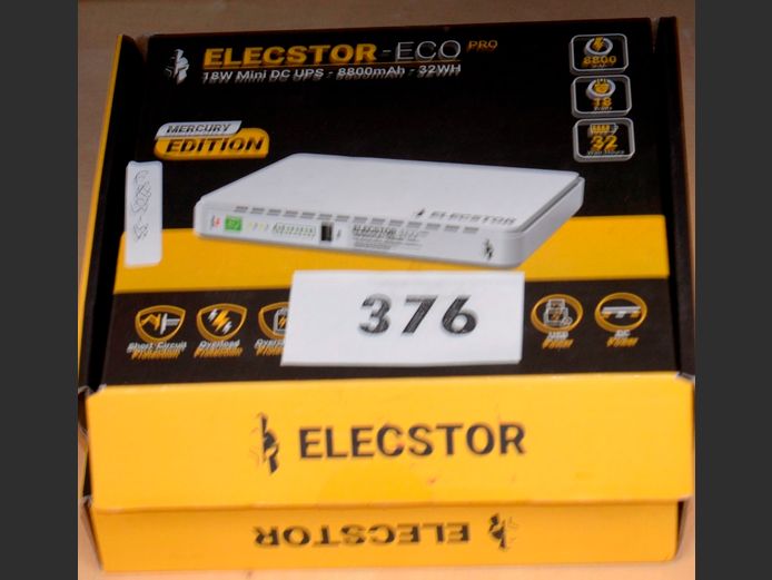 LOT OF 2: ELECSTOR 18W MINI U.P.S's [Untested]