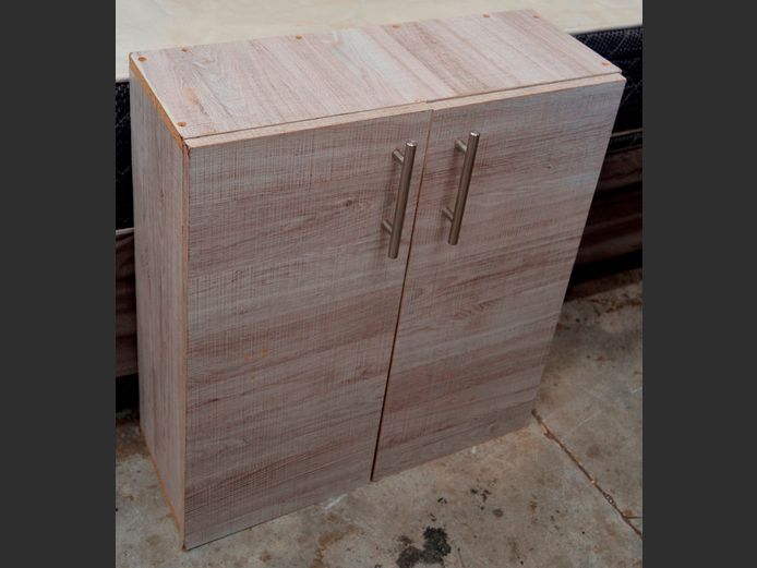 WALL MOUNT 2-DOOR CABINET, 57 x 22 x 63cm