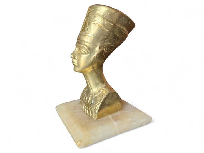 Vintage Egyptian Décor Brass & Marble