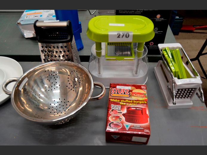 CHIP CUTTER, COLANDER, GRATER, etc