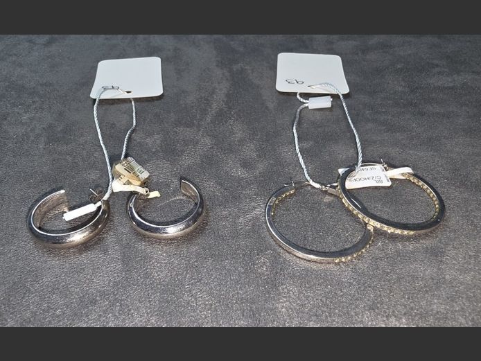 SILVER HOOP EARRINGS & LARGE SILVER HOOP EARRINGS