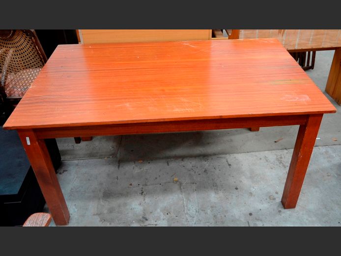 SAPELE MAHOGANY DINING TABLE, 153 x 91 x 76cm [Scuffed]