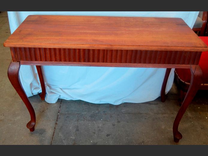 OAK & TEAK HALL TABLE, 105 x 50 x 70cm [Legs broken]