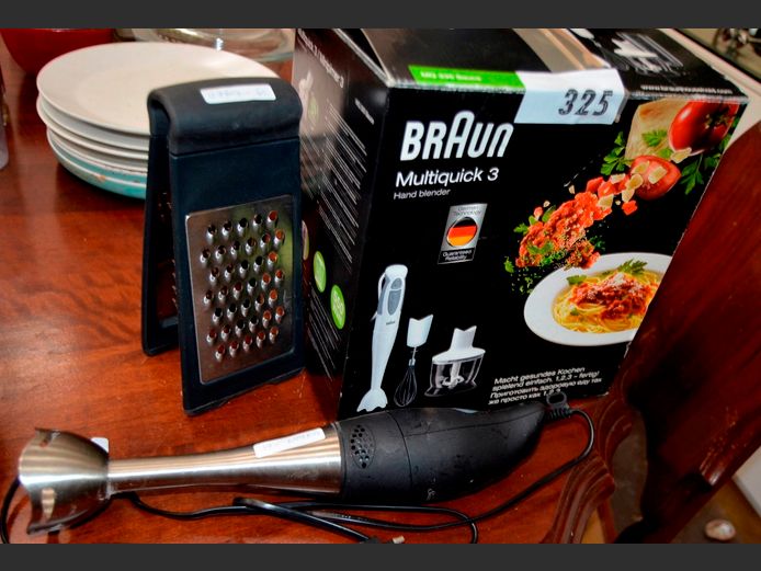 BRAUN MULTI-QUICK 3 STICK BLENDER WITH ACCESSORIES, SUNBEAM STICK BLENDER & GRATER [Switch on]