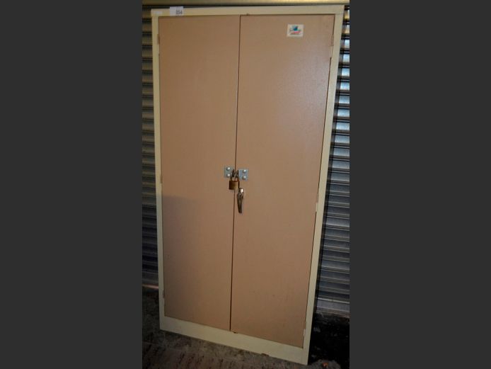 STEEL 2-DOOR STATIONERY CABINET, 90 x 46 x 181cm