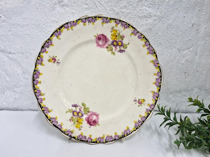 James Kent Ltd Longton Floral Dinner Plate - Made in England