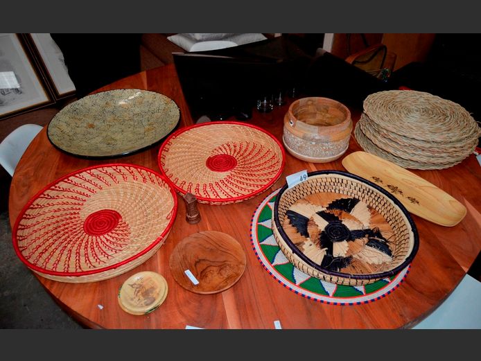 DECORATIVE BOWL, WOVEN BASKETS, WOODEN BOWL, etc
