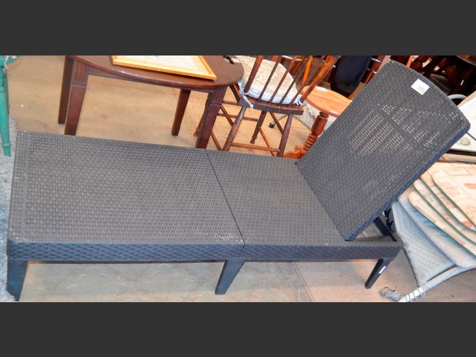 ALL WEATHER WICKER SUN LOUNGER, 185 x 57cm