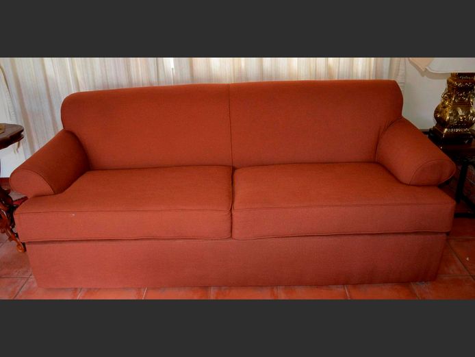 FULLY UPHOLSTERED OVERSIZED 2-SEATER COUCH, 220 x 100cm