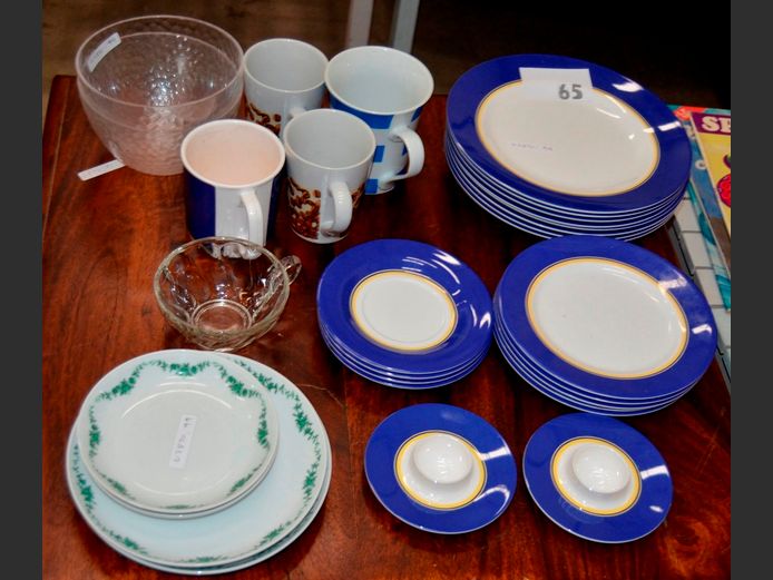 PLATES, SIDE PLATES, MUGS, etc