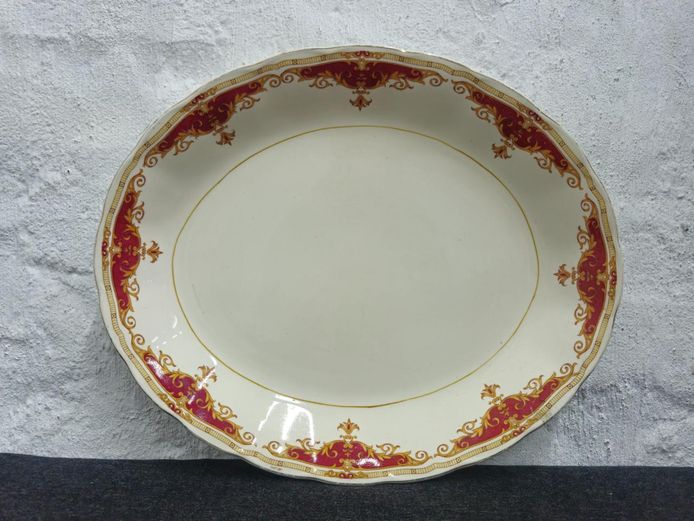 Vintage Grindley Cream Petal Oval Serving Platter