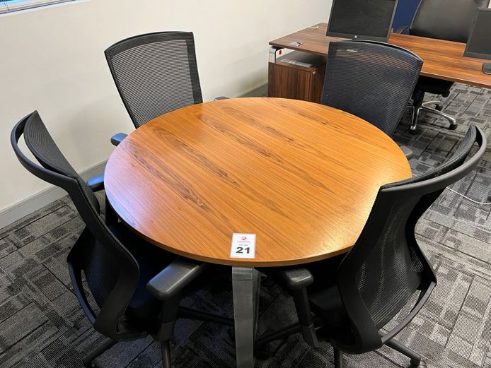 Round table with chairs