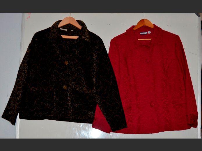 CROFT & BARROW RED LADIES JACKET [Size XL] & A BUDS-N-BRANCHES LADIES JACKETS [Size L]