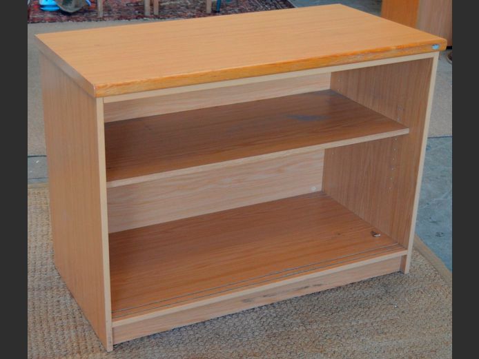 OAK FOIL OPEN CREDENZA, 100 x 51 x 74cm