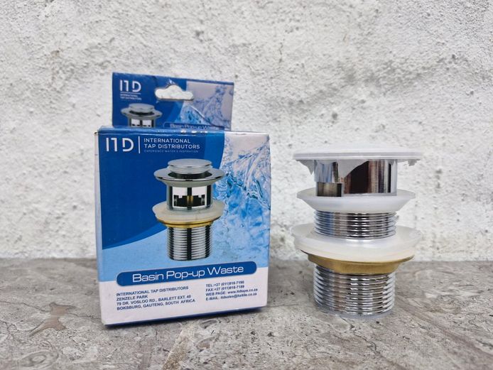 Chrome-Plated ITD Slotted Basin Pop-Up Waste Fitting (New)