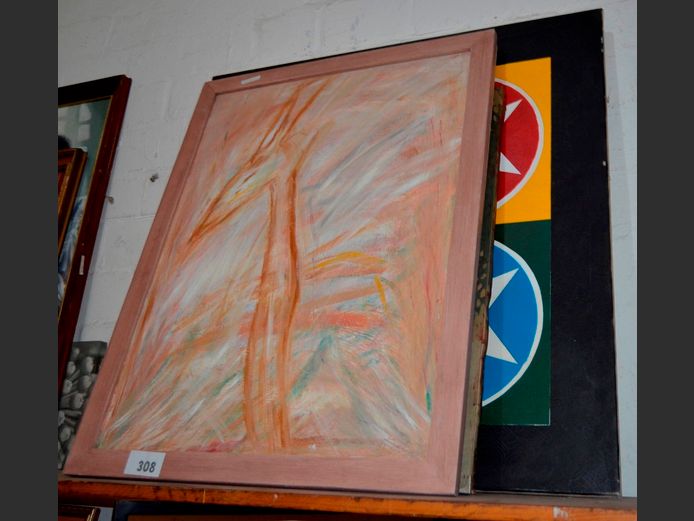 LOT OF 2: FRAMED & UNFRAMED PAINTINGS, 29.5 x 20.5cm & 30 x 22cm