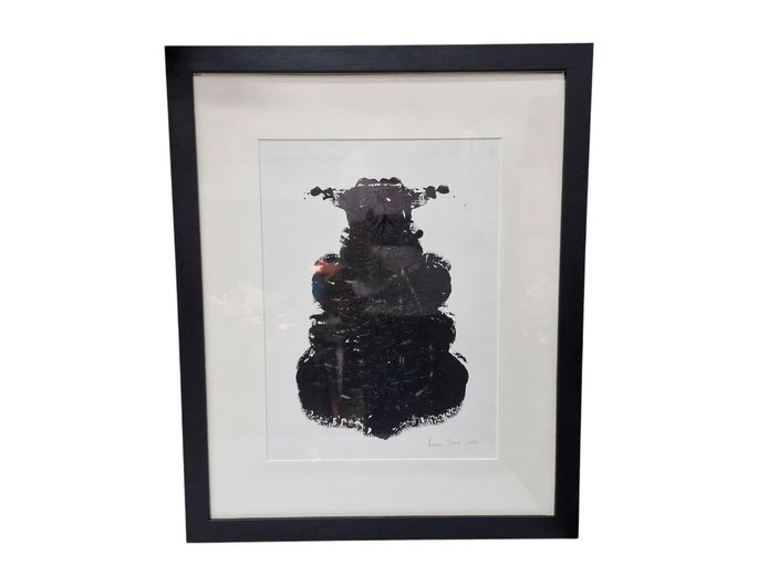 Renier Steyn (South African), Framed Abstract Rorschach-Style Monotype, 2009