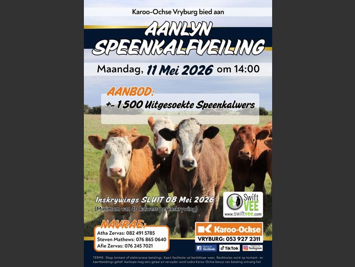 KAROO OCHSE AANLYN SPEENKALFVEILING