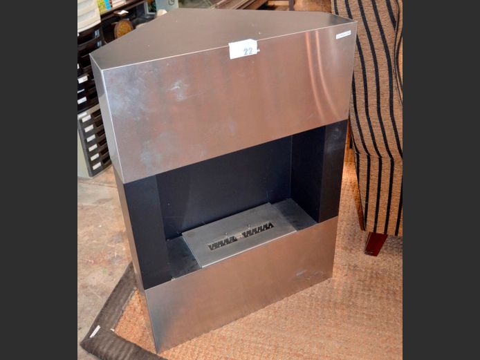 STAINLESS STEEL ETHANOL FIREPLACE [Untested]