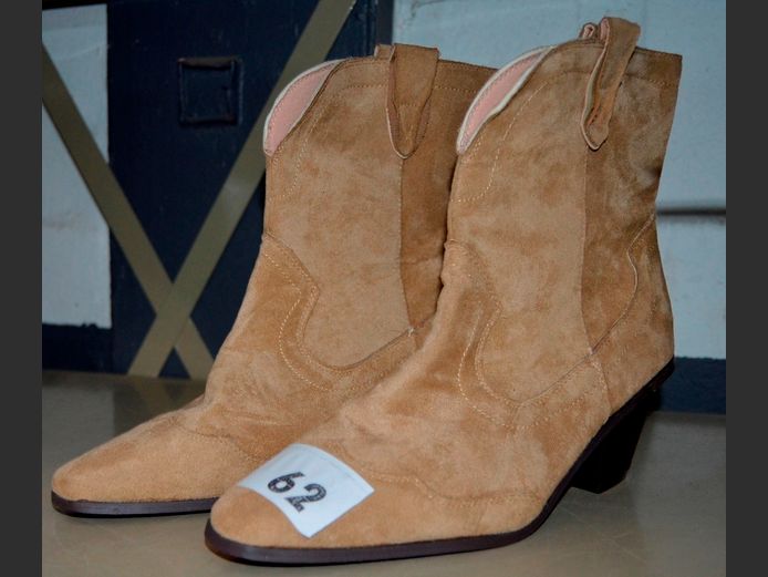 PAIR FAUX SUEDE BOOTS [Size 8]