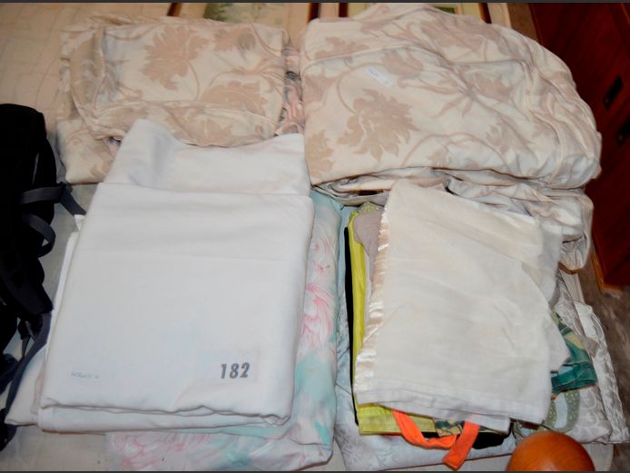 LOT: COUCH SLIP COVERS, CURTAINS, etc