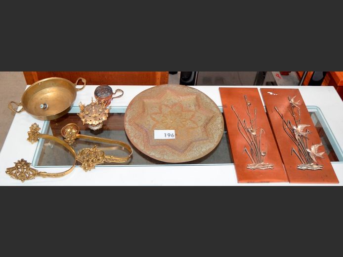 BRASS: BOWL, PLATE, TOOTHPICK HOLDER, etc