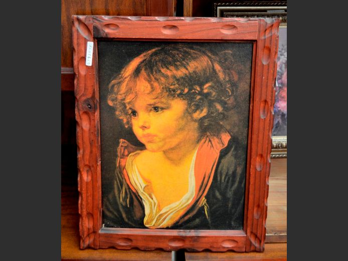 FRAMED OLEOGRAPH "PORTRAIT OF A BOY", 39.5 x 29.5cm