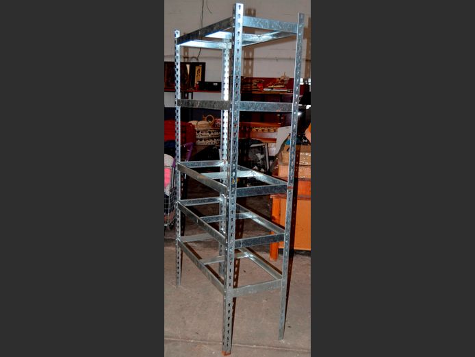 GALVANISED 5-TIER SHELF, 90 x 30 x 179cm [No shelving boards]