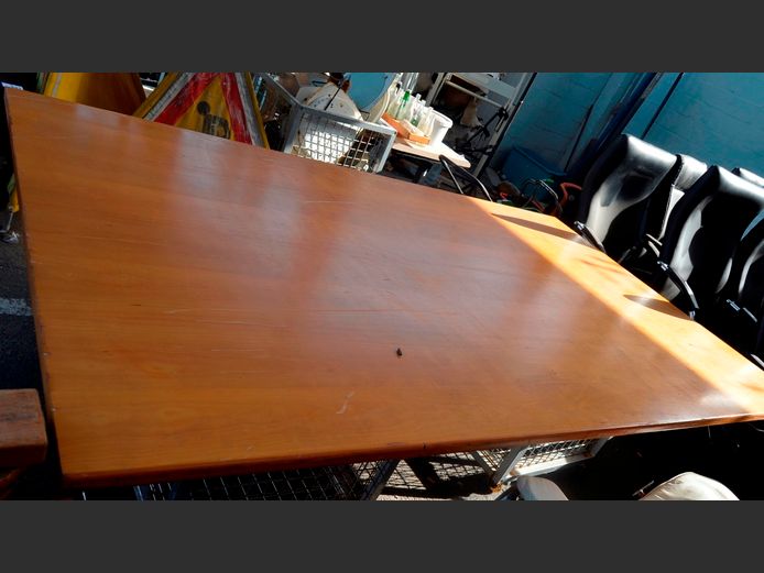 CHERRY FINISH BOARDROOM TABLE TOP ONLY, 240 x 142cm