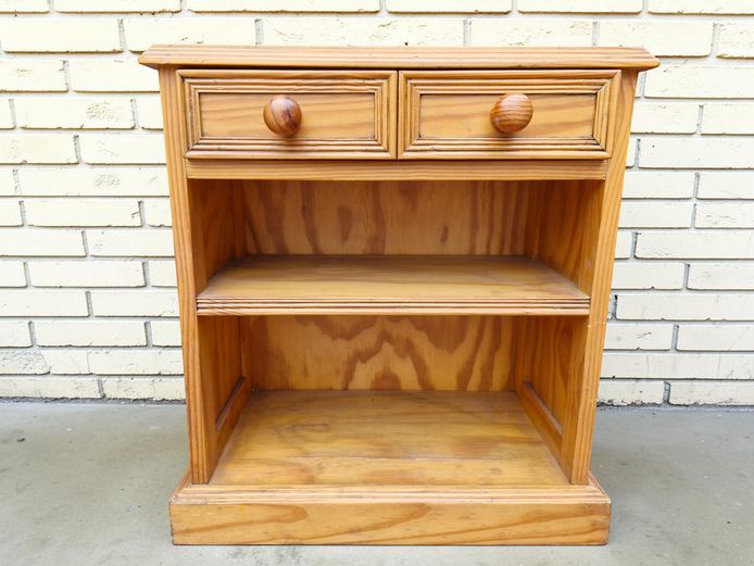 Vintage Oregon Pine with Drawers and Shelves