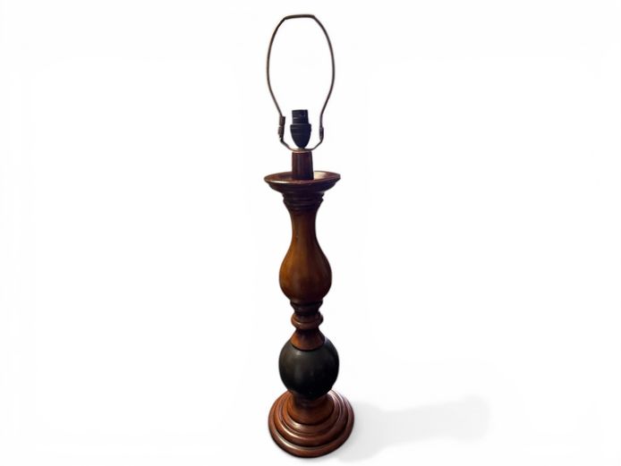 Turned Wooden Table Lamp Base (Classic Style)