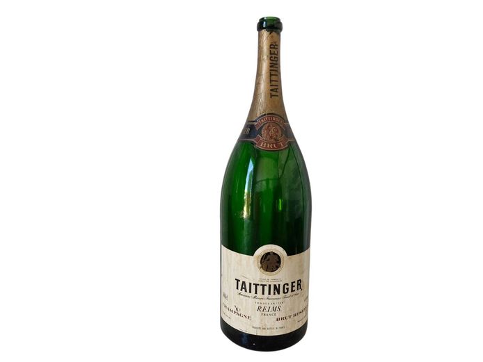 Large 6L French Taittinger Brut Reserve Champagne Bottle (Empty)