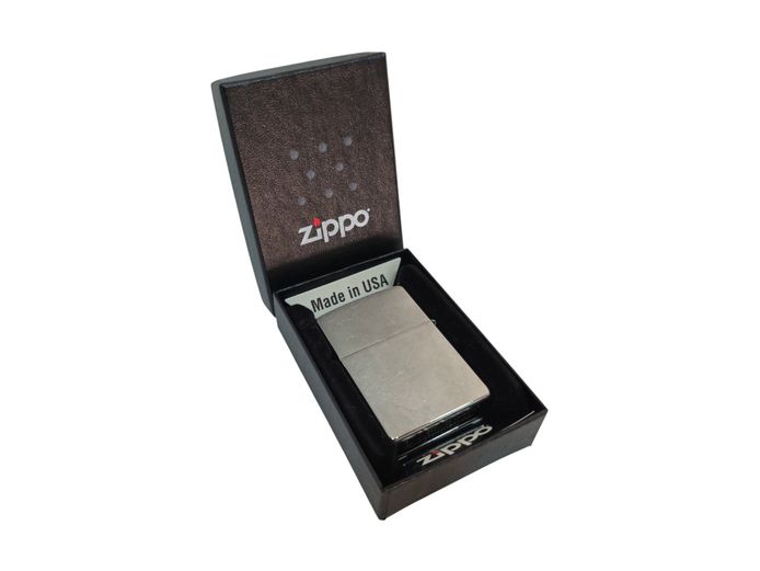 2009 Zippo Regular Brushed Chrome Windproof Lighter (Model 200) with Box