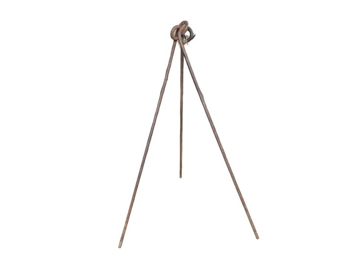 Antique Forged Iron Heavy-Duty Campfire Tripod