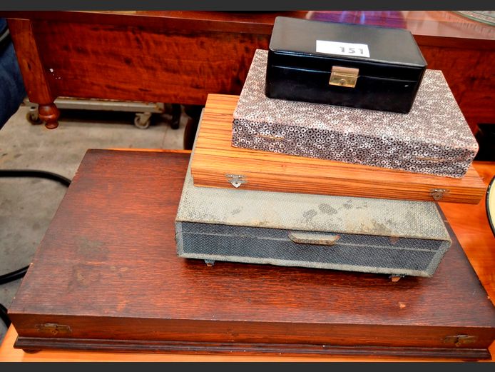JEWELLERY BOX [With keys] & CUTLERY BOXES [No cutlery]