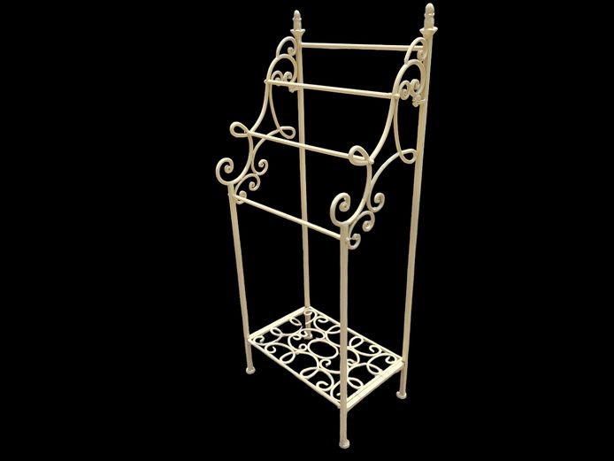 French Provincial Style Metal Towel Rack