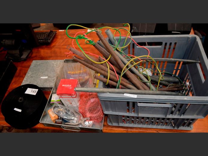 GALVANISED TRAYS, ROD SPRINGS, etc