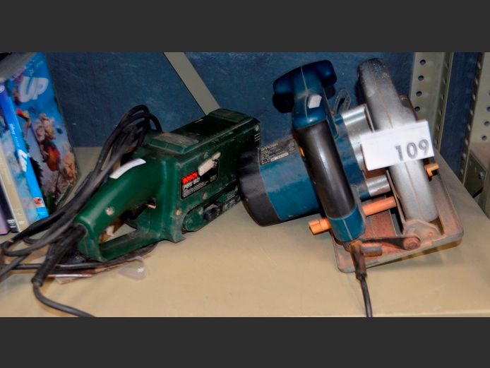 RYOBI CIRCULAR SAW & A BOSCH BELT SANDER [Switch on, untested further]