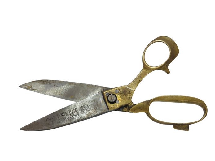 Vintage P.S. Oscar Brass-Handled Tailor's Shears (Meerut)